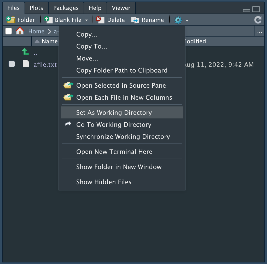 RStudio Layout